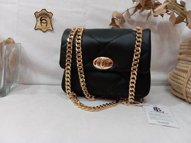 16-1090 BOLSO PIEL SAUVAGE NEGRO 20X15X8