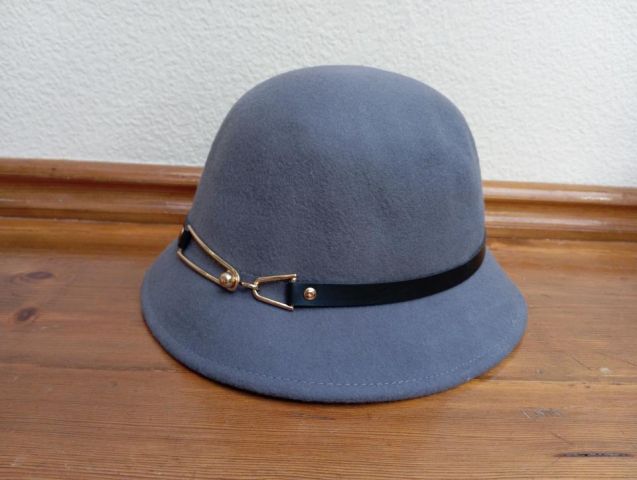 53000036 SOMBRERO CASQUETE CINTA POL 100%LANA GRIS