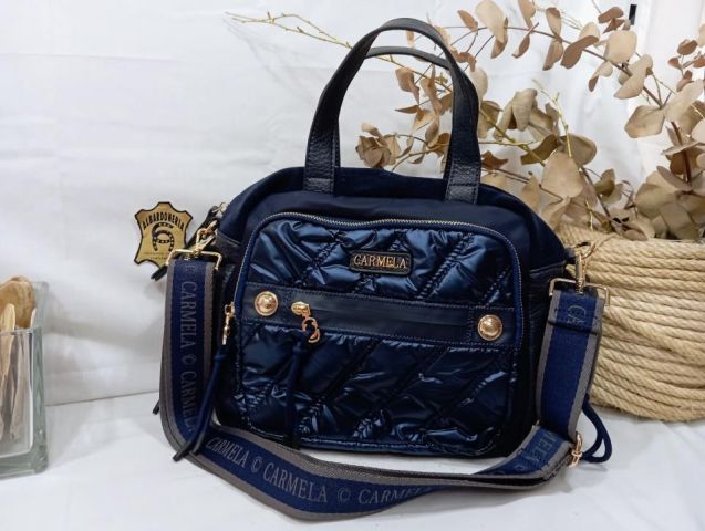 186110  BOLSO SRA. TEXTIL NAVY CARMELA