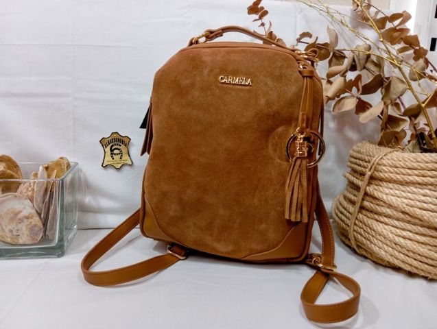 18614702-NON BOLSO MOCHILA SERRAJE CAMEL CARMELA