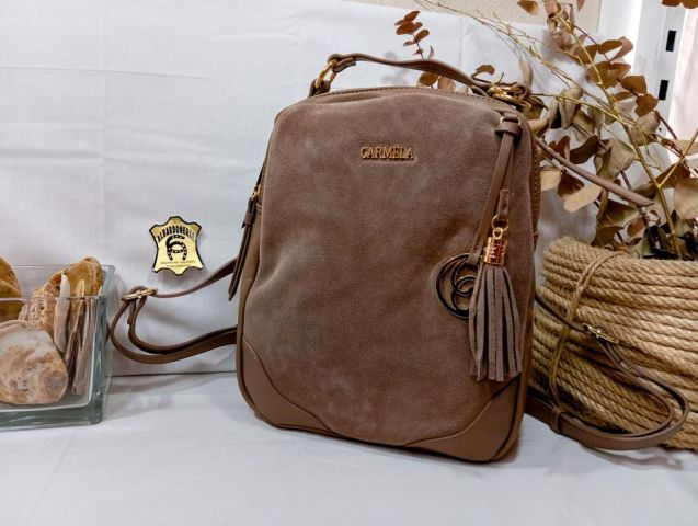 18614703-NON BOLSO MOCHILA SERRAJE TAUPE CARMELA